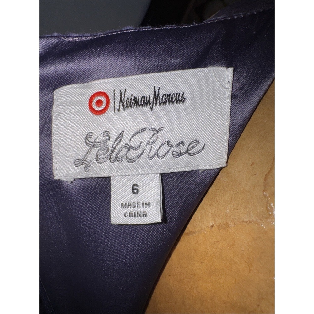 Neiman Marcus Target LELA ROSE Dress silk Sz 6 Watercolor Formal Prom Dress - Picture 6 of 10